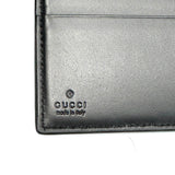 Gucci Black Guccissima Leather Interlocking G French Wallet