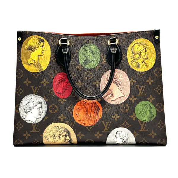 OnTheGo Tote Limited Edition Fornasetti Cameo Monogram Canvas MM