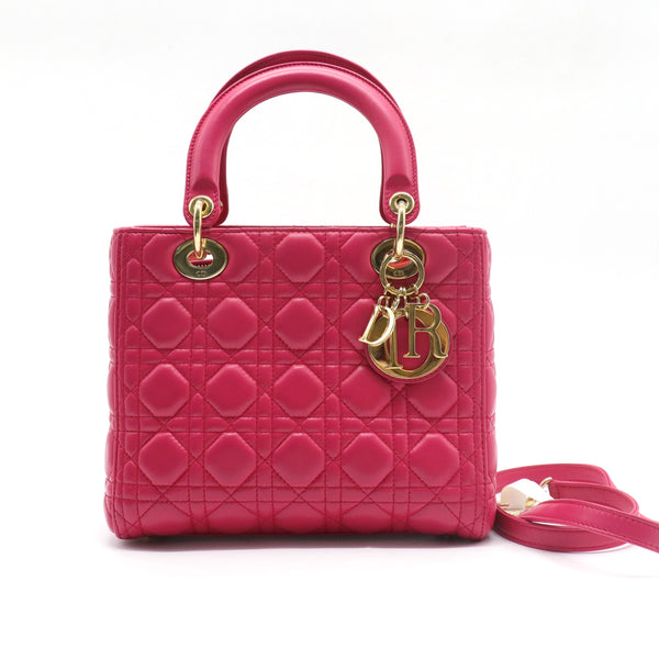 Lady Dior Bag Cannage Quilt Lambskin Medium