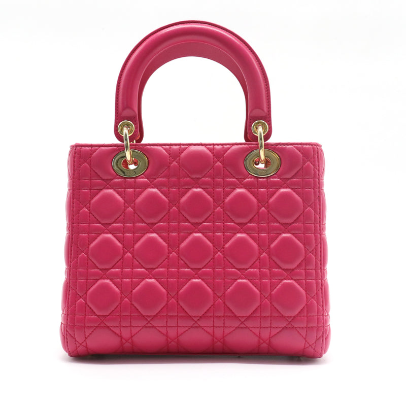 Lady Dior Bag Cannage Quilt Lambskin Medium