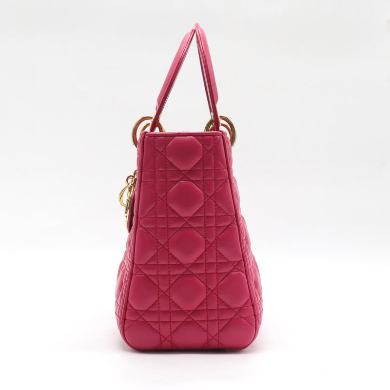 Lady Dior Bag Cannage Quilt Lambskin Medium