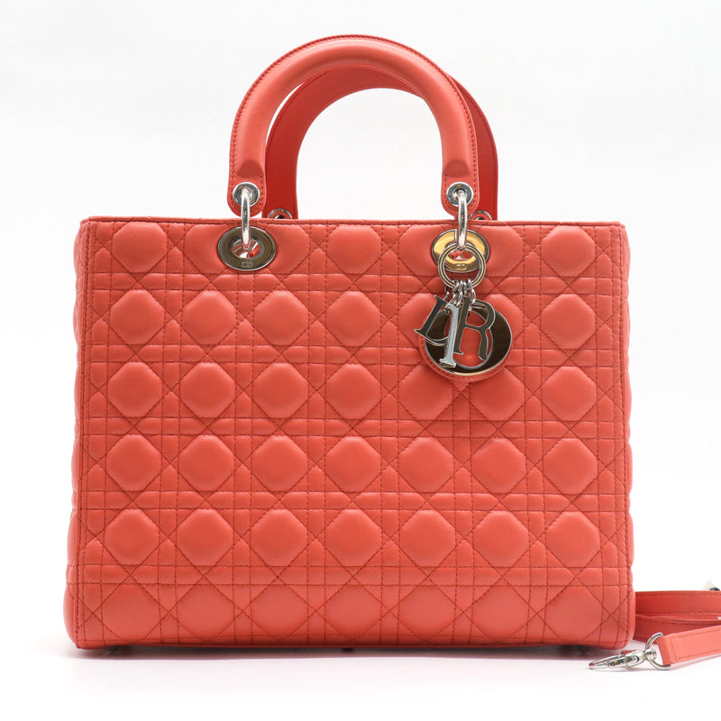 Lady Dior Bag Cannage Quilt Lambskin Large