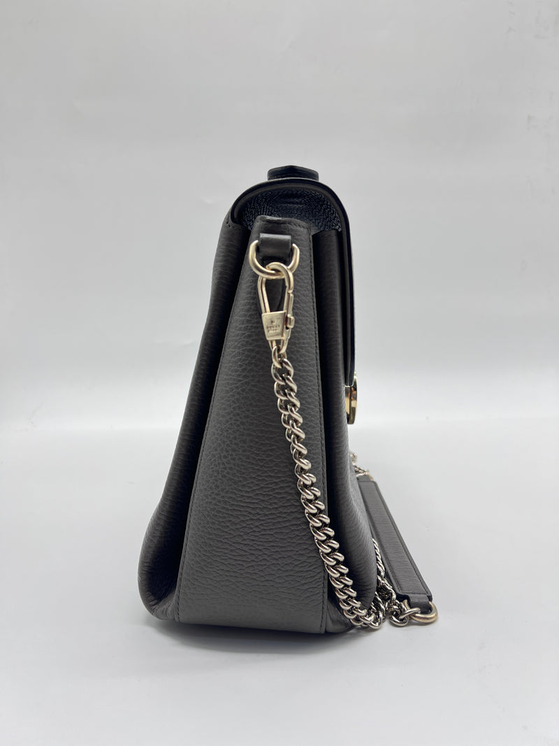 Interlocking Top Handle Bag Leather