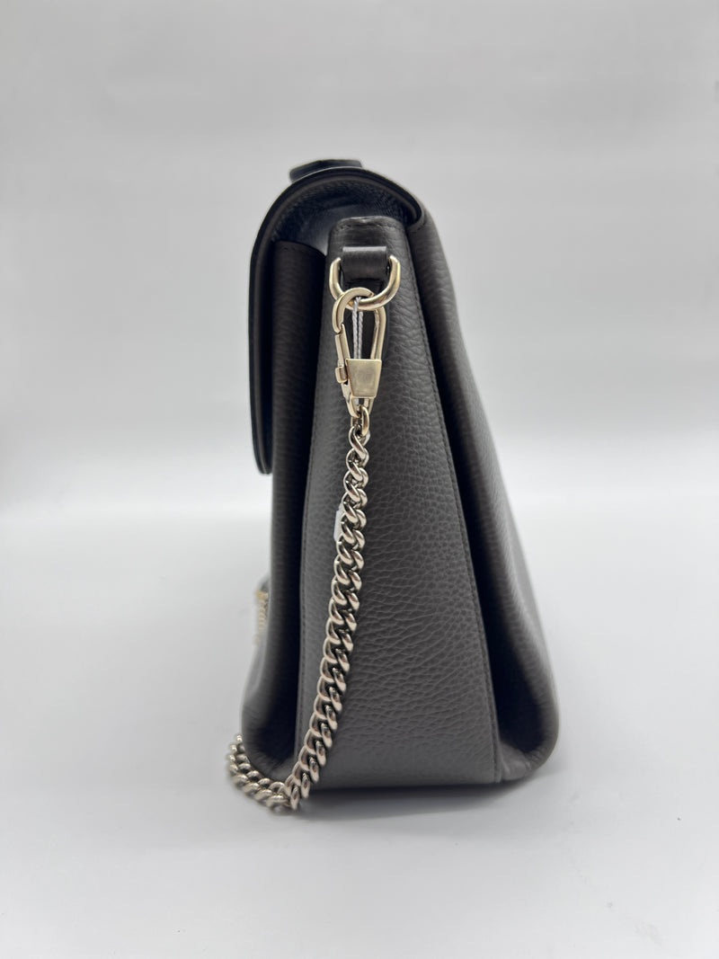 Interlocking Top Handle Bag Leather