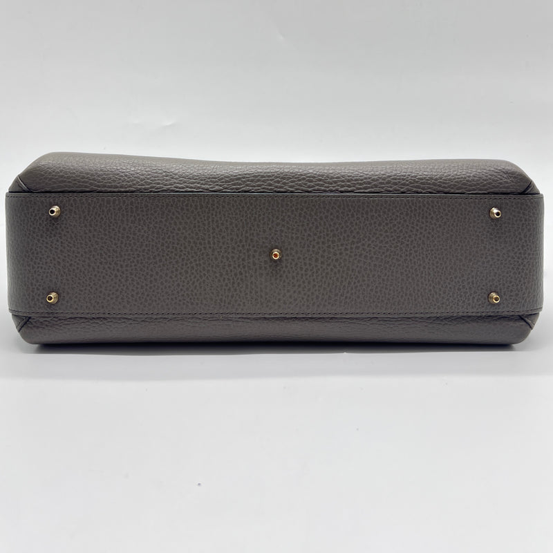 Interlocking Top Handle Bag Leather