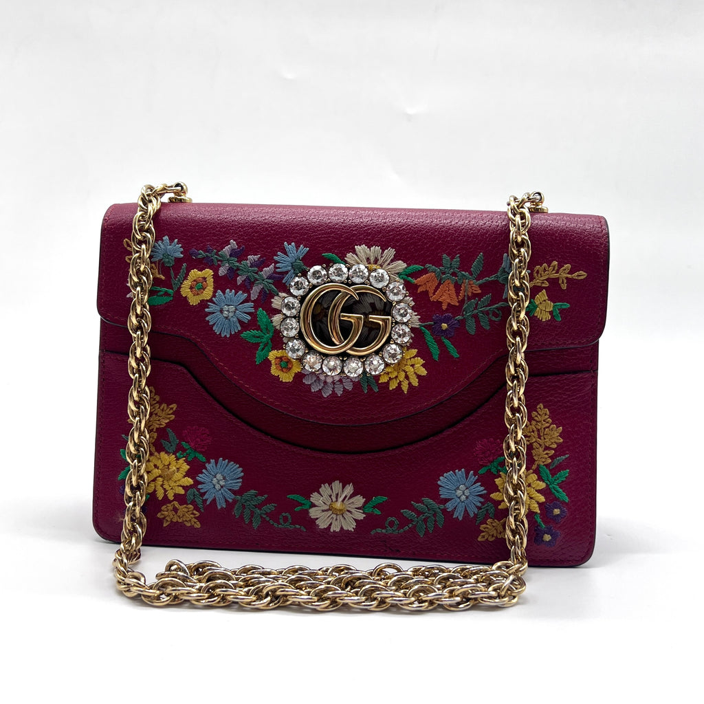 Leather Small GG Logo Shoulder Bag