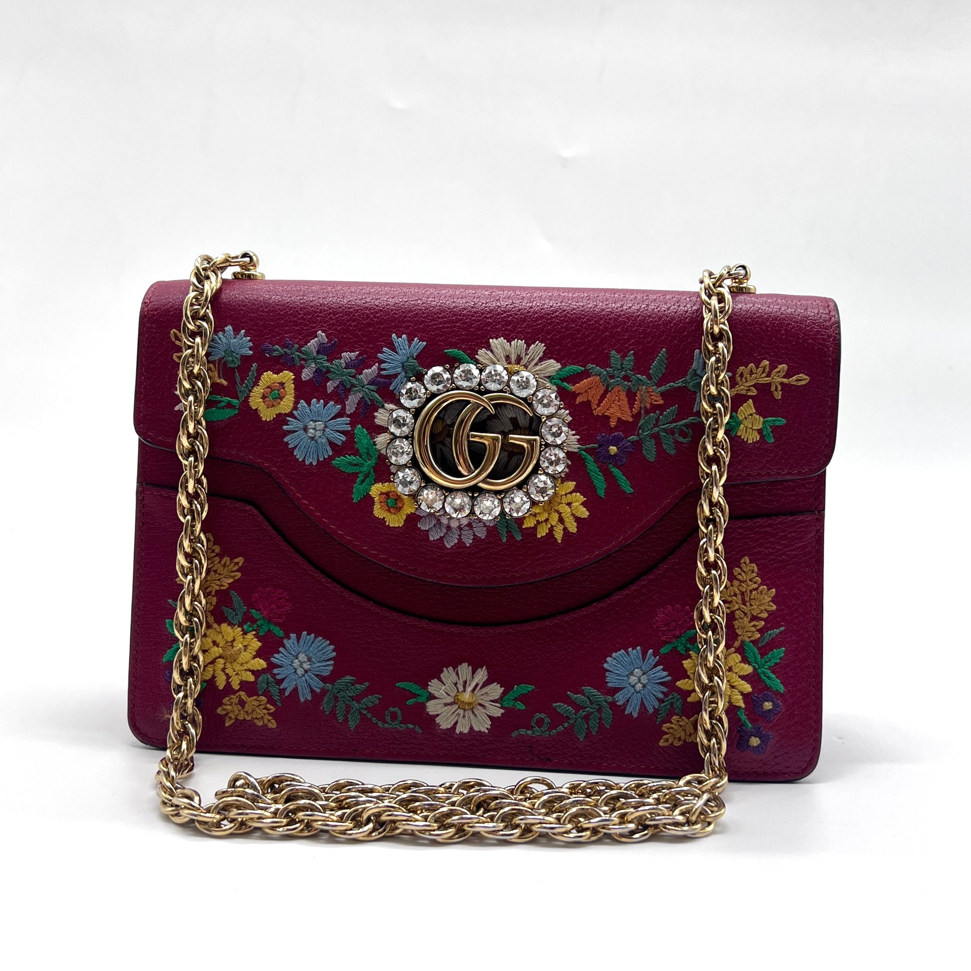 Leather Small GG Logo Shoulder Bag