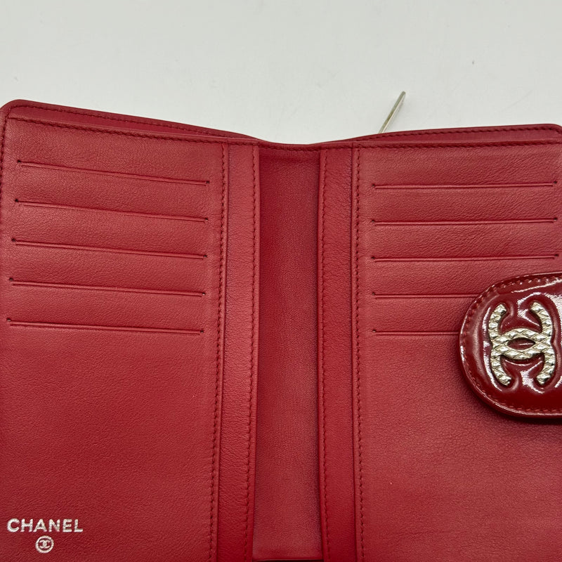 Patent CC French Wallet Red