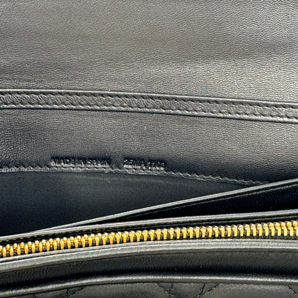 Black Cannage Quilted Lady Dior Wallet on Chain