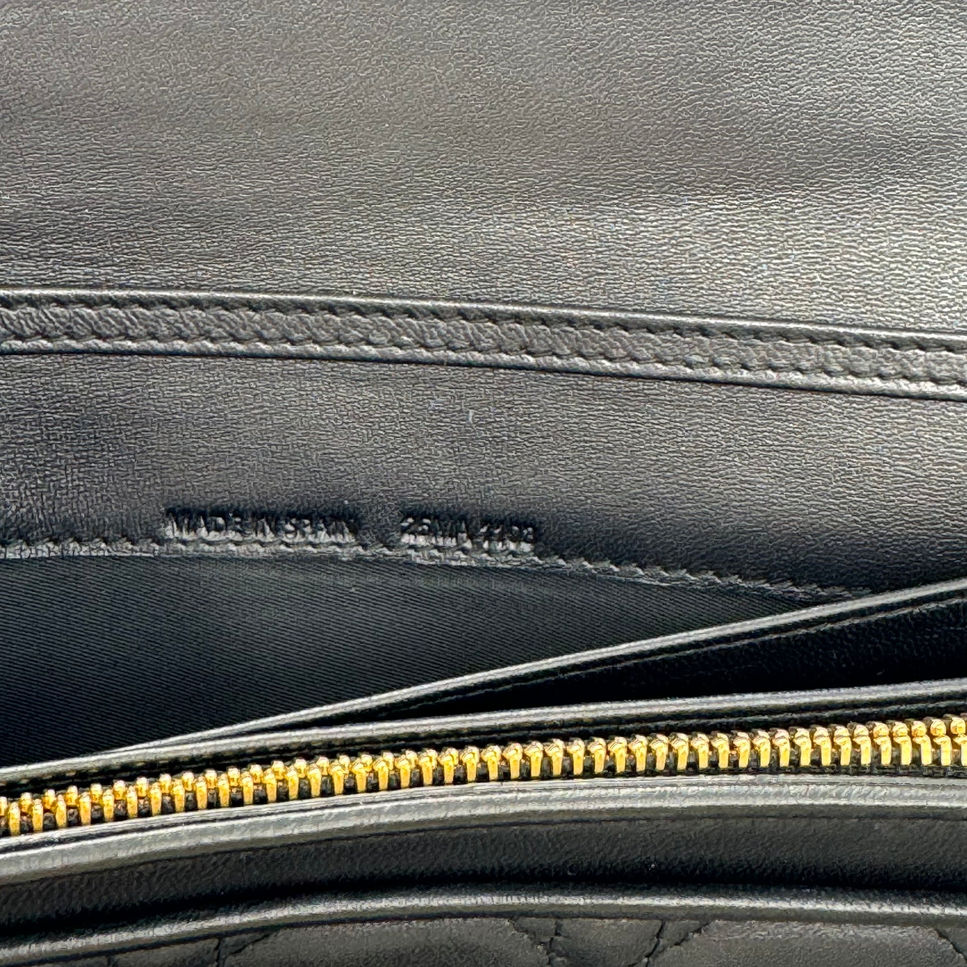 Black Cannage Quilted Lady Dior Wallet on Chain