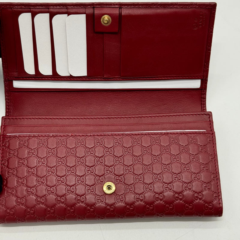 Microguccissima Leather Continental Wallet