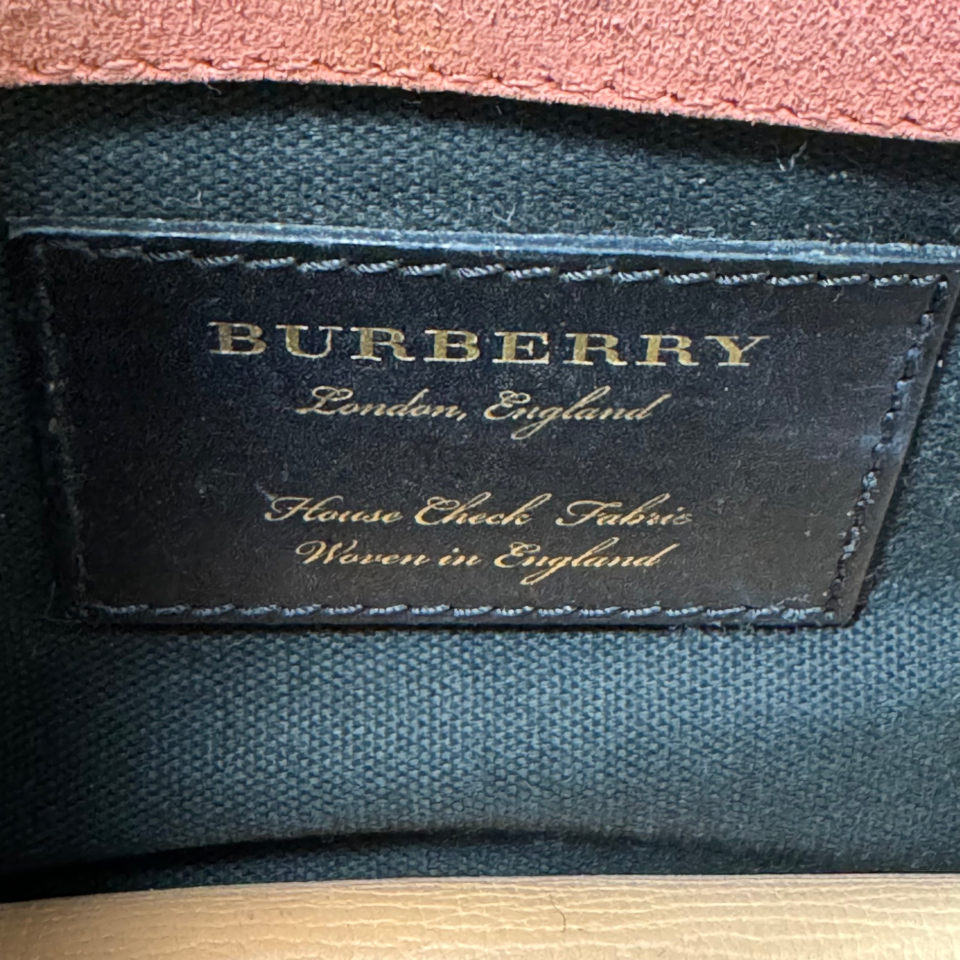 Macken Crossbody Bag Leather and House Check Canvas Small