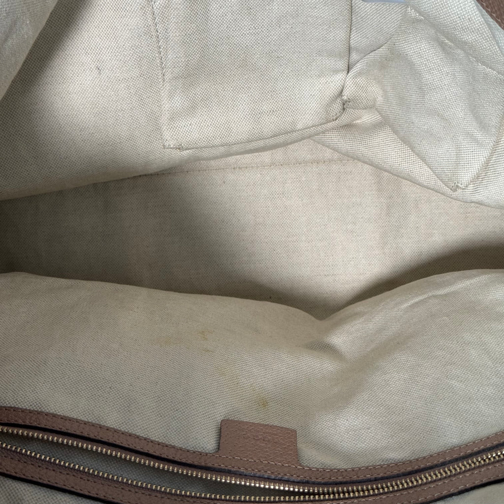 Bree Convertible Top Handle Bag GG Canvas with Leather Large