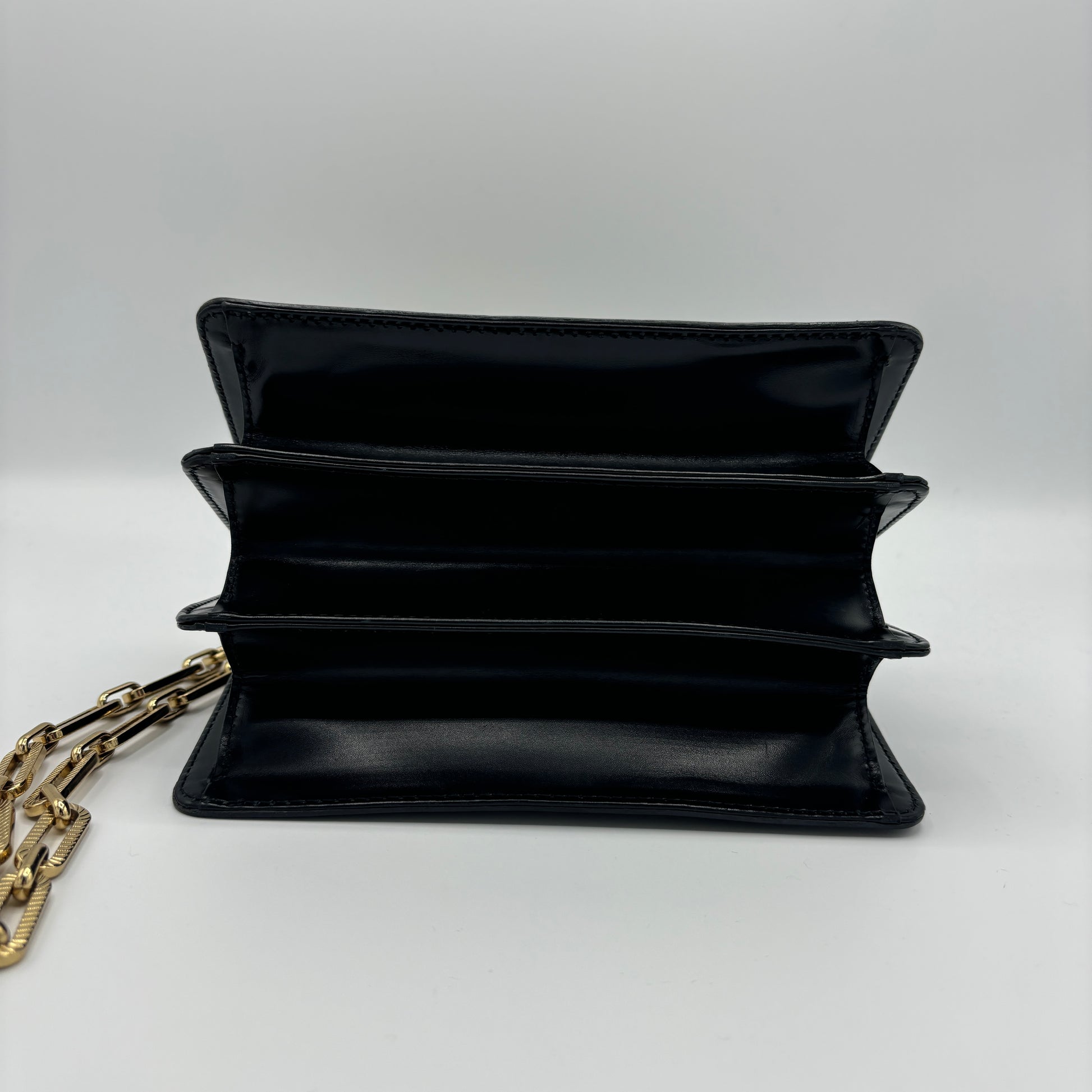 Gucci  Calfskin Bamboo Mini Thiara Top Handle Bag Black