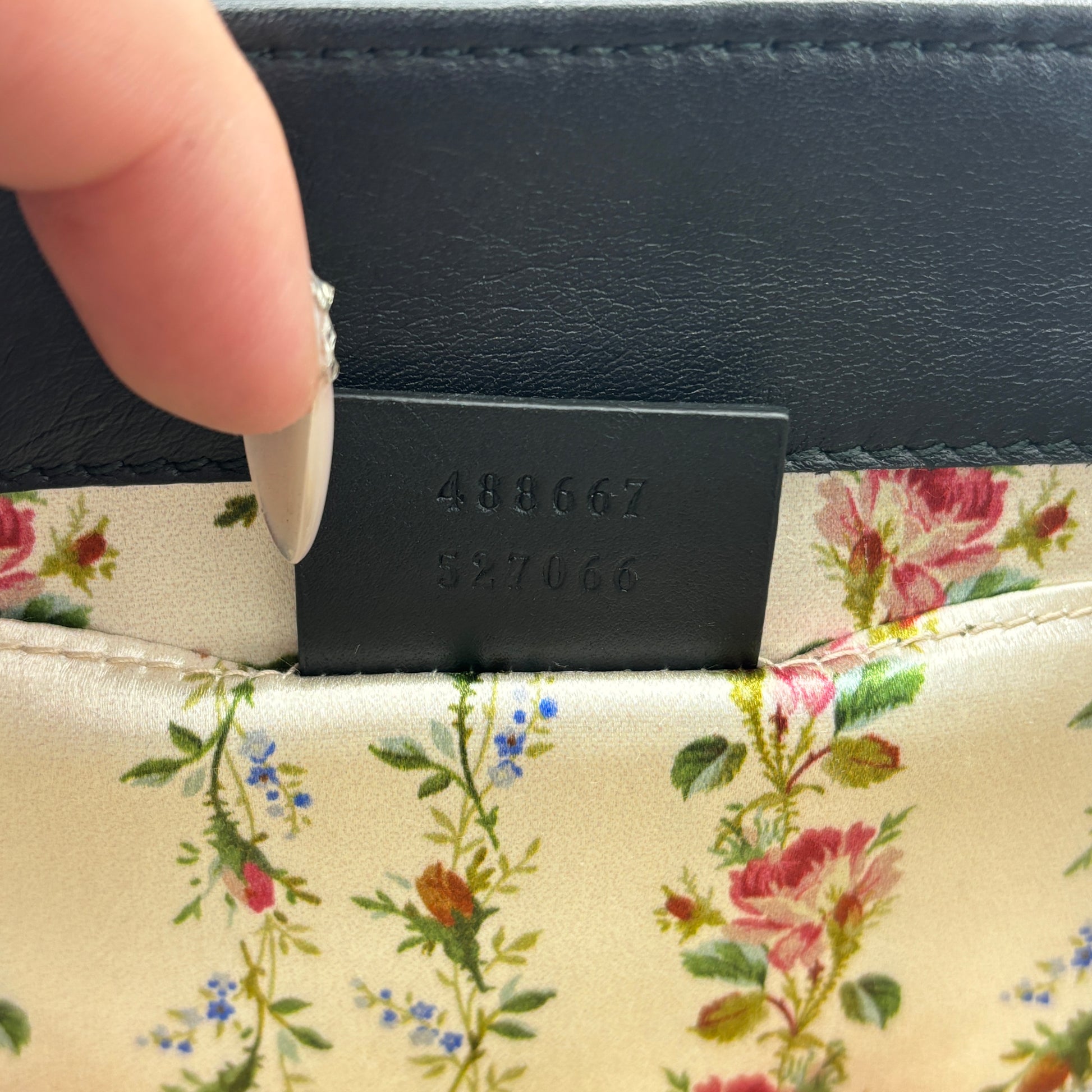 Gucci  Calfskin Bamboo Mini Thiara Top Handle Bag Black