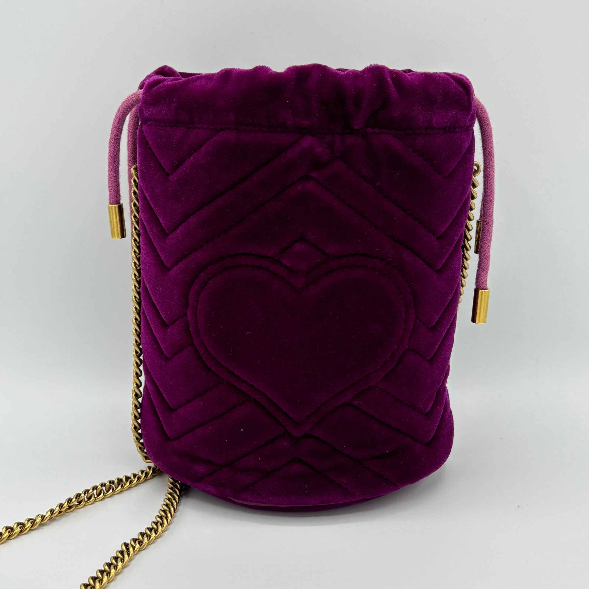 Gucci Marmont Velvet Bucket Bag