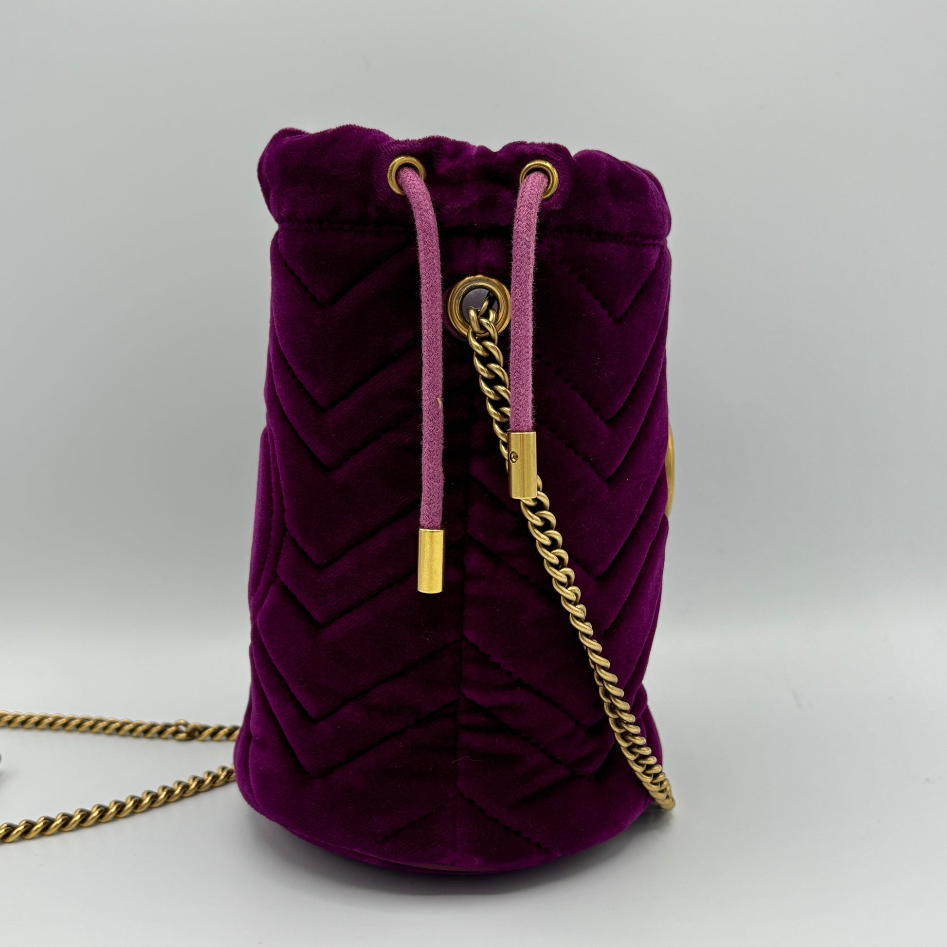 Gucci Marmont Velvet Bucket Bag