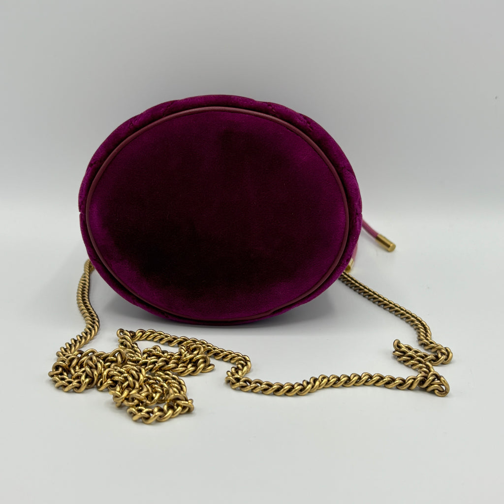 Gucci Marmont Velvet Bucket Bag