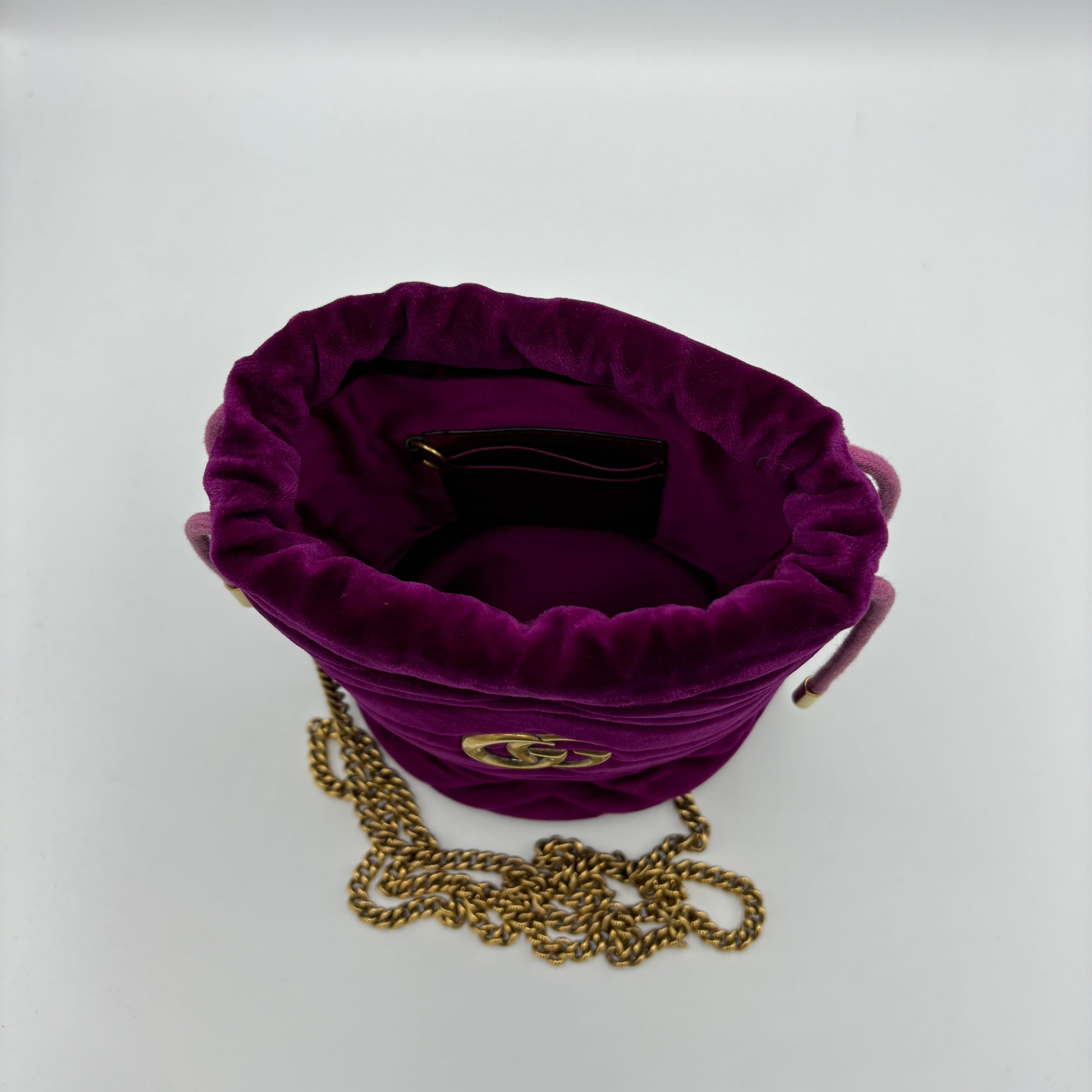 Gucci Marmont Velvet Bucket Bag
