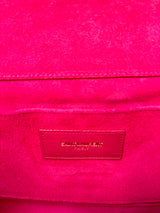 YSL Calfskin Classic Y Ligne Clutch Fuchsia