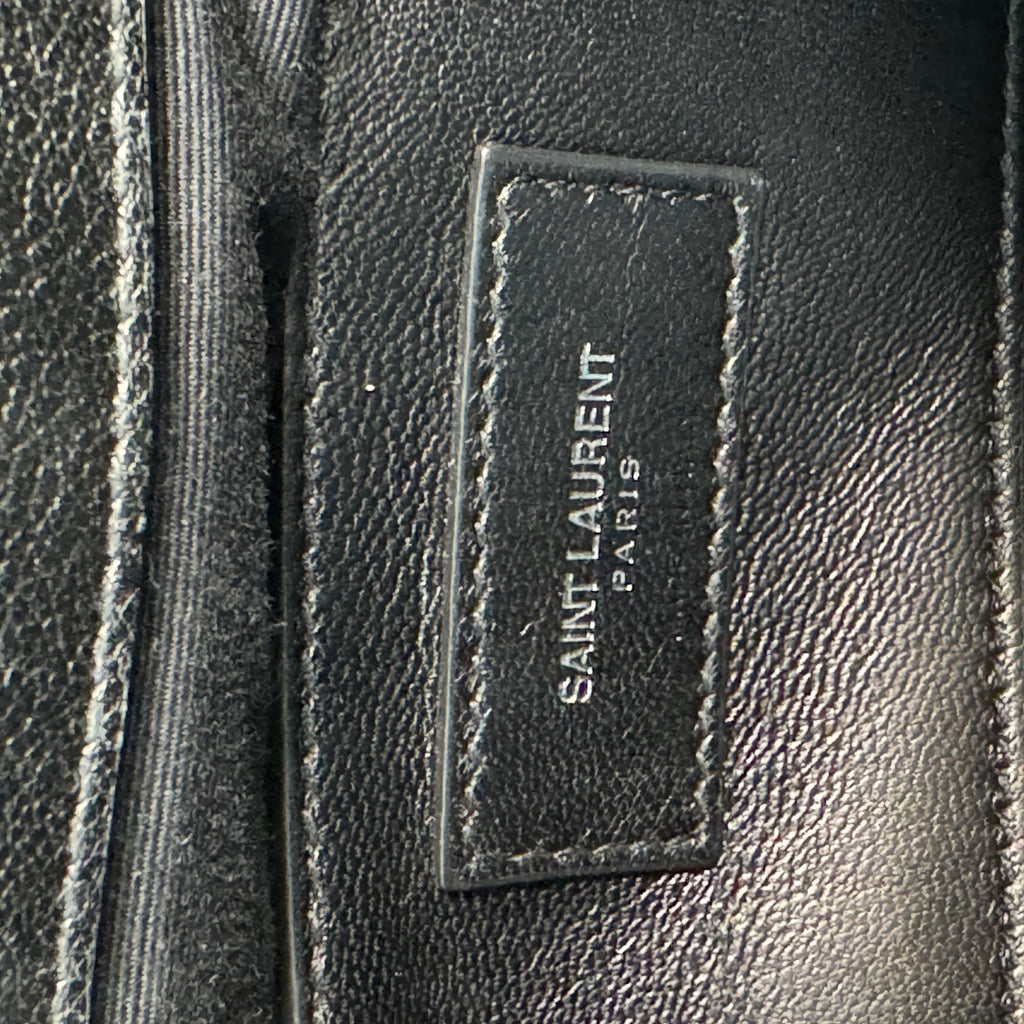 Classic Monogram College Bag Matelasse Chevron Leather Large