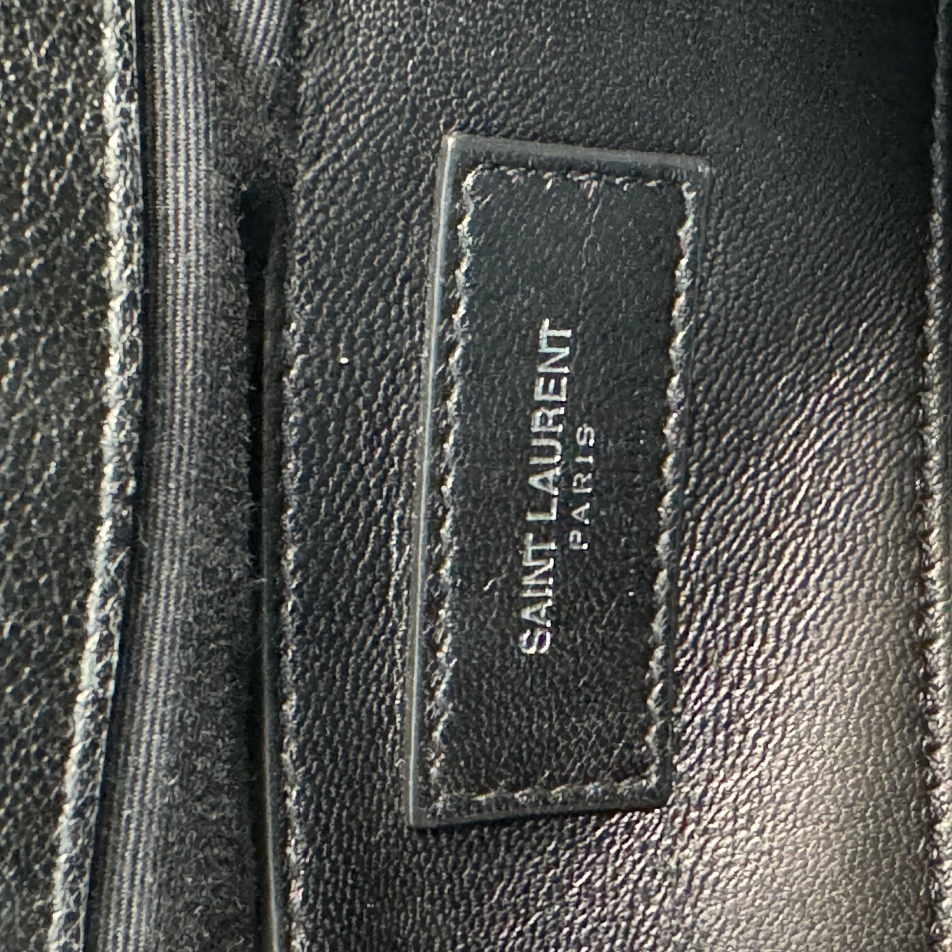 Classic Monogram College Bag Matelasse Chevron Leather Large