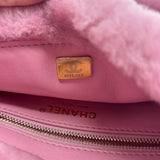 Chanel Shearling Lambskin Quilted Flap Pink