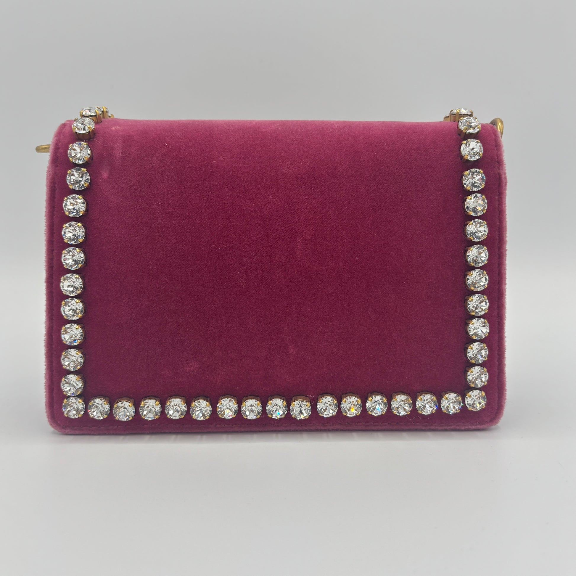 Broadway Pearly Bee Shoulder Bag Crystal Embellished Velvet Mini