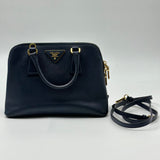 PRADA Saffiano Lux Small Promenade Tote Baltico