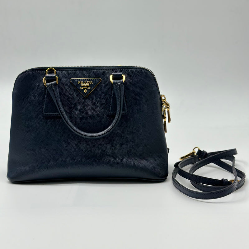 PRADA Saffiano Lux Small Promenade Tote Baltico