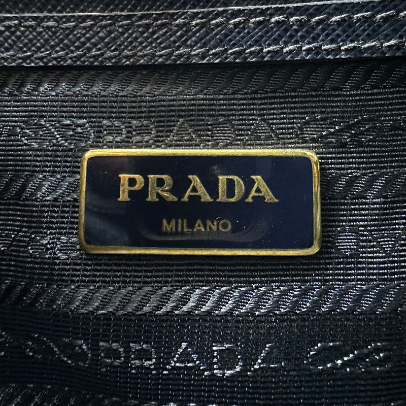 PRADA Saffiano Lux Small Promenade Tote Baltico