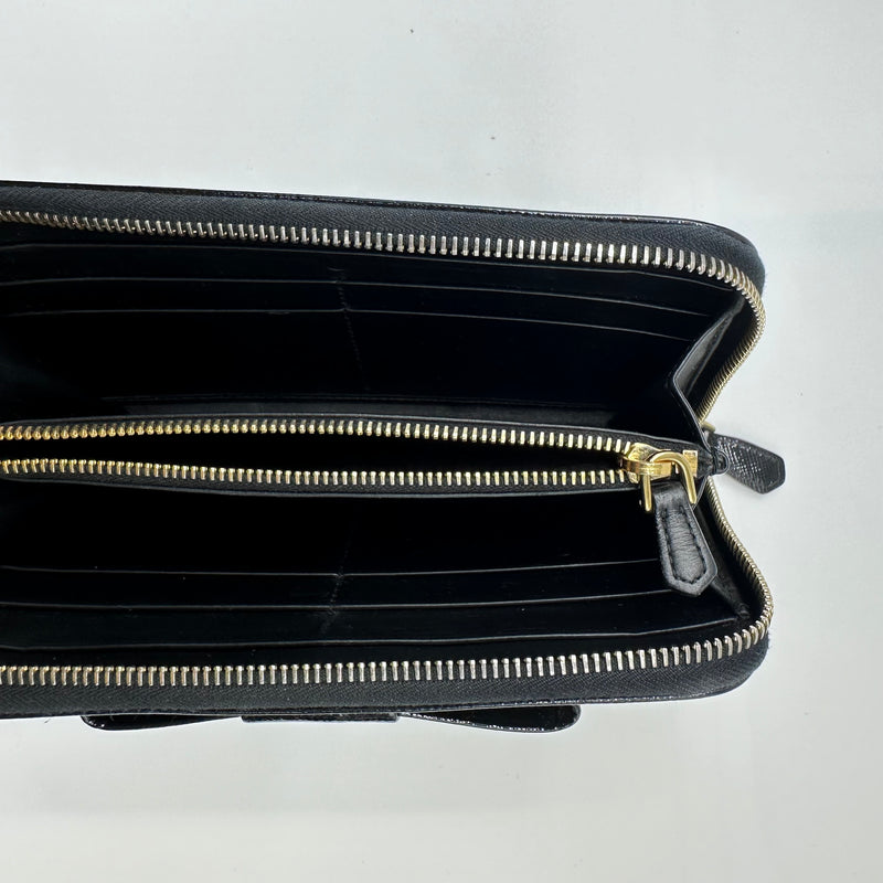 Prada Bow Flap Wallet Saffiano Leather Long