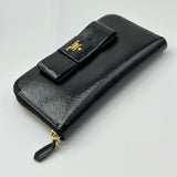 Prada Bow Flap Wallet Saffiano Leather Long