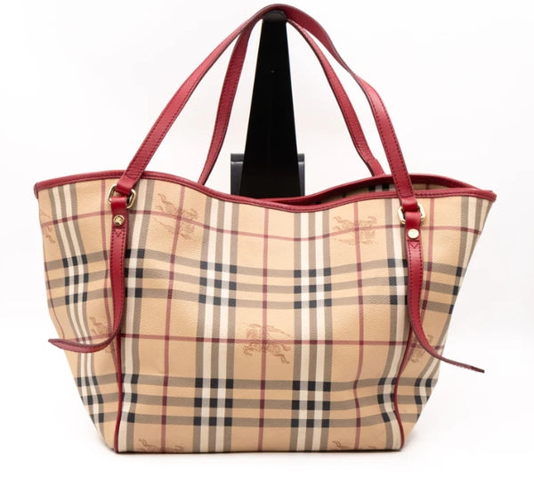 Burberry Canterbury Tote Haymarket Coated Canvas Medium