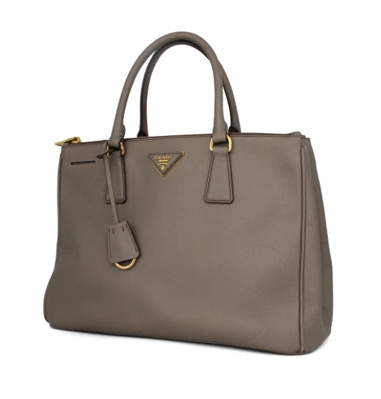 Prada Double Zip Lux Tote Saffiano Leather Medium