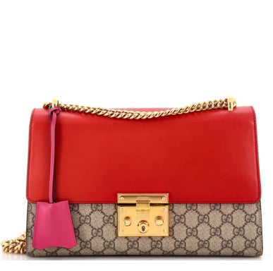 Gucci Padlock Top Handle Bag GG Coated Canvas and Leather Mini