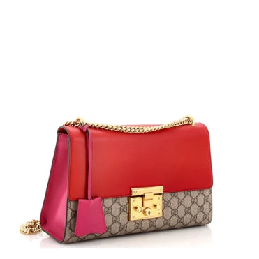 Gucci Padlock Top Handle Bag GG Coated Canvas and Leather Mini