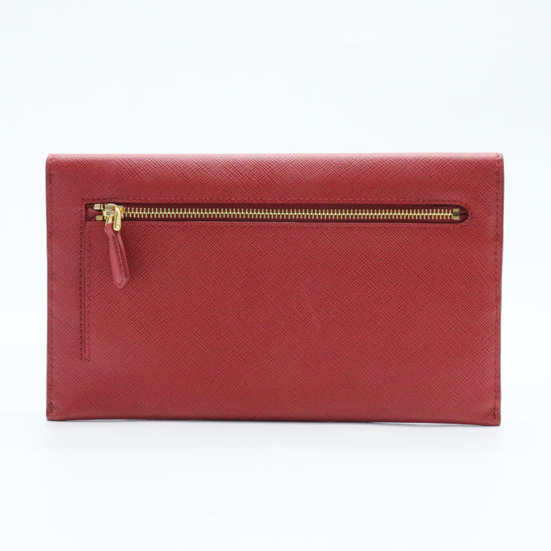 Envelope Wallet Saffiano Leather