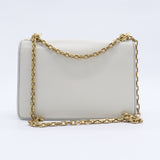 Calfskin J'Adior Chain Flap Bag Off White