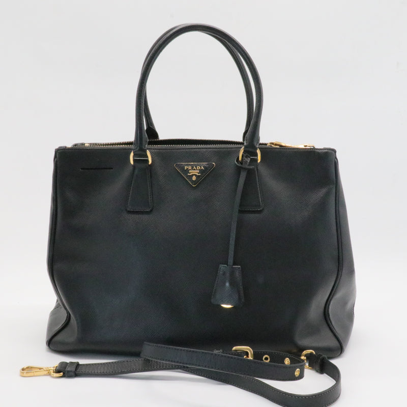 Double Zip Lux Tote Saffiano Leather Large