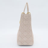 Lambskin Cannage Large Lady Dior Light Pink