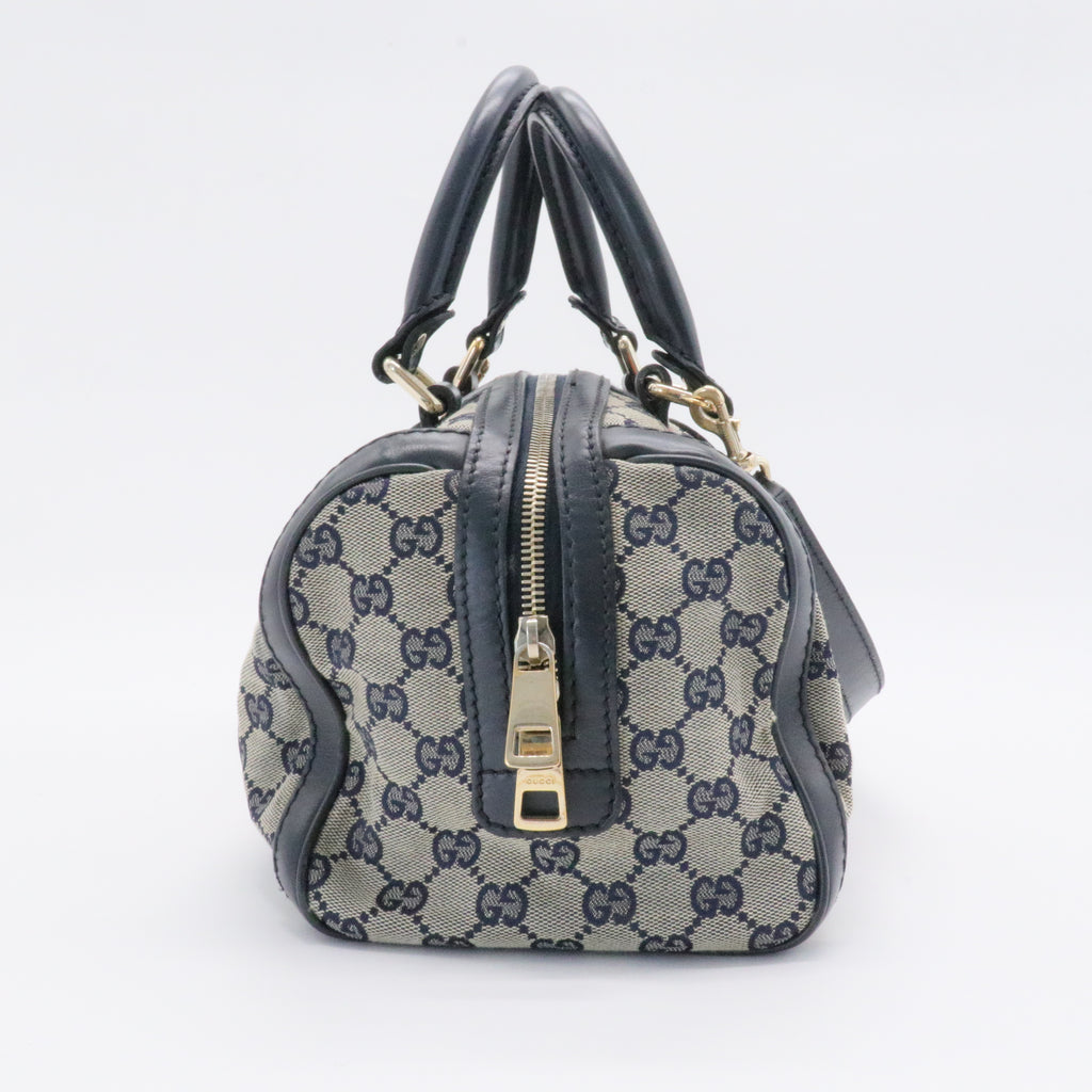 Vintage Web Boston Bag GG Canvas Small