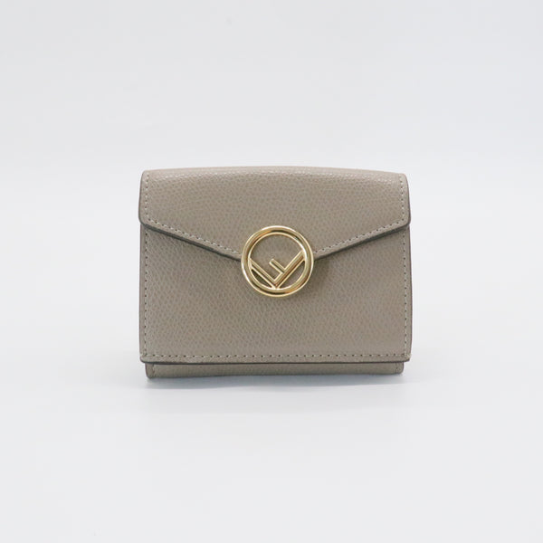 F is Fendi Envelope Wallet on Chain Leather Mini