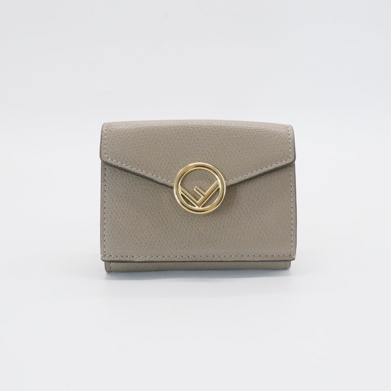 F is Fendi Envelope Wallet on Chain Leather Mini