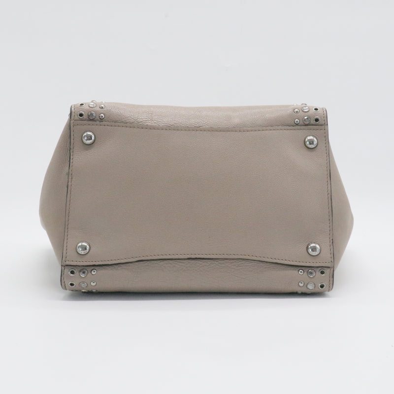 Twin Pocket Tote Studded Leather Small