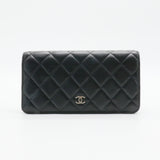 L-Yen Wallet Quilted Caviar