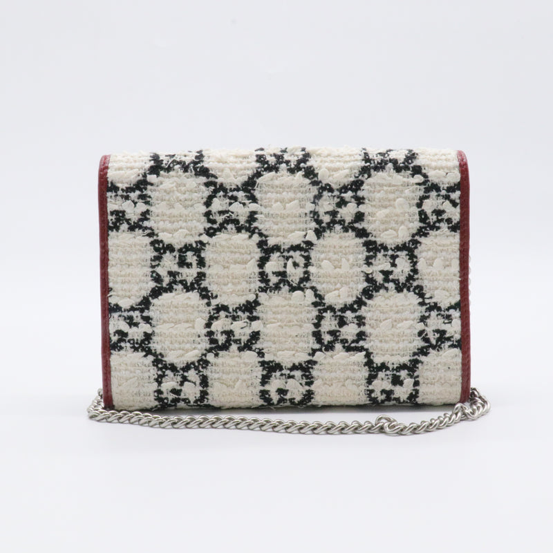 GG Tweed Mini Dionysus Wallet On Chain