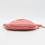 Front Pocket Waist Bag Quilted Crumpled Calfskin