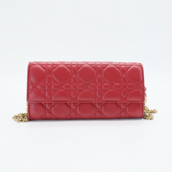 Lady Dior Croisiere Chain Wallet Cannage Quilt Lambskin