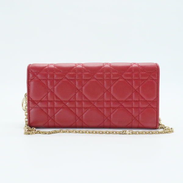 Lady Dior Croisiere Chain Wallet Cannage Quilt Lambskin